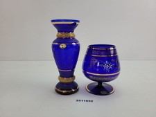 1x Vase, 1x Glas Bohemia Glass