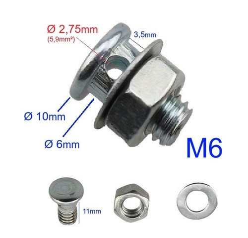 9mm draht klemme - 1x,