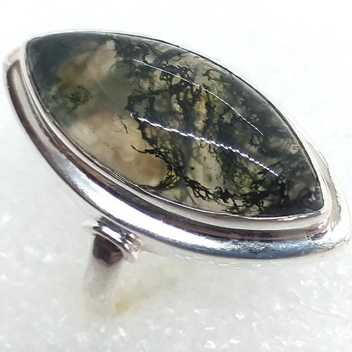 Echter mooschalcedon ring 925 - ring,