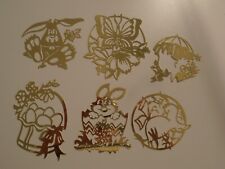 6 Prägeschablonen oder Anhänger für Grußkartengestaltung oder Osterstrauss