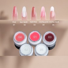 UV LED Gel Aufbau Nagel Weiß Rosa Pink Gel 15ml  Aufbaugel  Babyboome Nagel gel