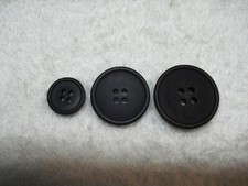Knöpfe schwarz in 3 Größen