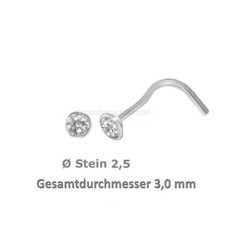 925 Silber Nasenpiercing 3,0