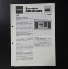 Original GRUNDIG C9000 Radio Recorder  Service Manual/Anleitung S41