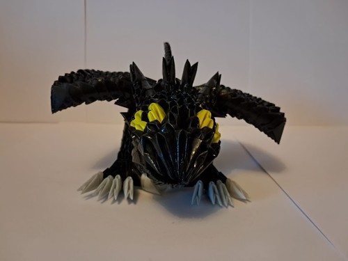 Origami schwarzer drache - schwarzer,