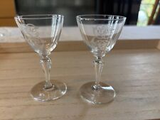 Edles Schnapsglas, Kristall, Monogramm Gravur Schliff, Jugendstil, 2 Stück