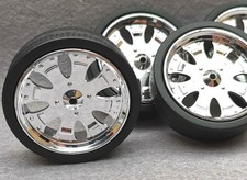 #P Ø33mm 1:18 FELGEN CHROMFELGEN TUNING-DIORAMA-ZUBEHÖR