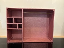 Kleiderschrank Garderobe Puppen LOL Barbie Pink Rosa Glitzer