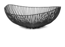 Serax Schale oval Obstschale Metallskulptur Meo schwarz