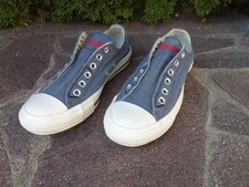 original CONVERSE Chucks Sneaker Slipper Slip on All-Star, grau - blau: Gr. 39