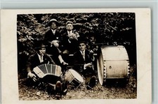 11040146 - Privatfoto AK , Pauke, Ziehharmonika , Trommel - Musik Ziehharmonika