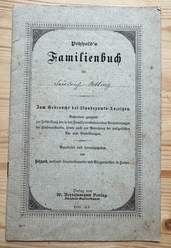 Familienbuch 1917 friedrich - 1917,