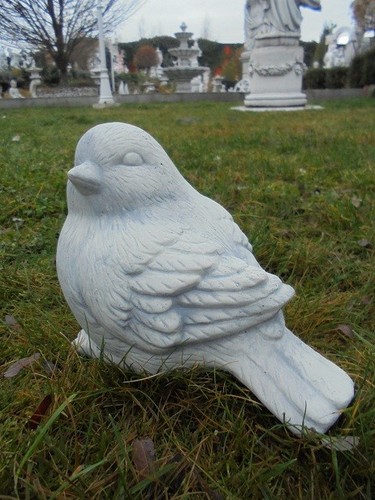 Steinfigur spatz blick - steinfigur, nach