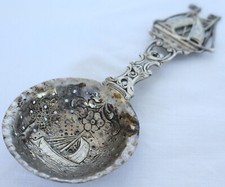 SCHÖNES ALTES TEESIEB AUS DÄNEMARK 830er SILBER ECHTSILBER #12244