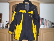 HERREN WIND UND WETTERJACKE SALEWA SCHWARZ GELB MIT KAPUZE GR. L