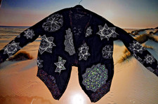 Desigual  Sommerjacke  gemustert  Größe S   dünne Jacke ohne Knöpfe Strickjacke