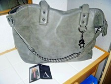 ANASTACIA Shopper aus Aldi Kollektion grau anthrazit mit Anhänger an Bastler 