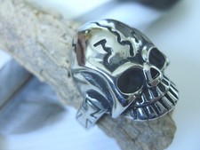 Edelstahl Biker Iron Skull Totenkopf Herren Ring Fingerring 29 x 22 mm Size 21mm