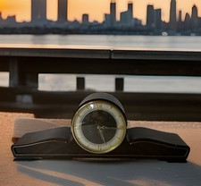 Vintage  Kaminuhr  Emes Mit Schwebeanker Schlagwerk Holz Gehäuser Nicht Geprüft