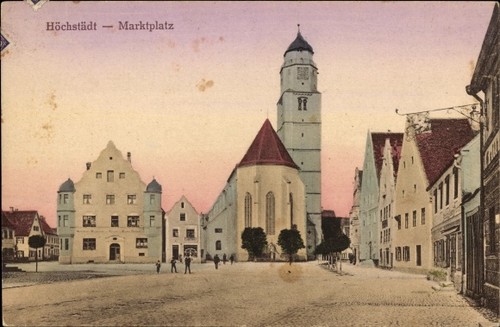 Höchstädt der donau - ak,