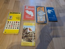 Konvolut 5 Alte Straßenkarten Shell Aral Jugoslawien Michelin ADAC 60 / 70 Jahre