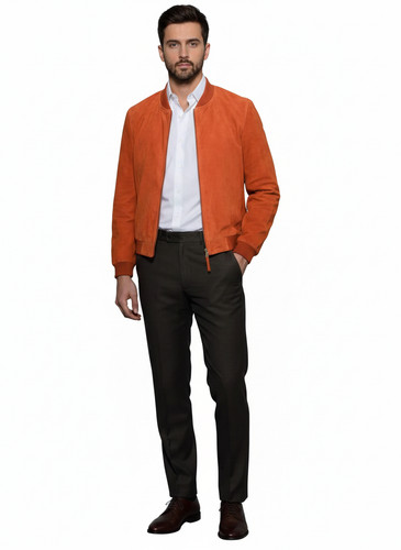 Wildleder leder orange - wildleder,
