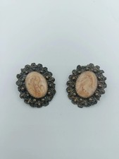 Antike Clip-Ohrringe mit Kamee-Optik