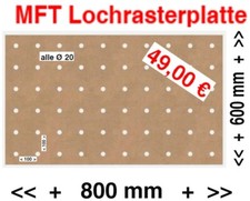 Lochrasterplatte 80 x 60cm
