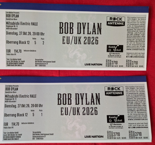 Bob dylan tickets karten - dylan, 2