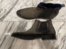 DANIEL HECHTER Herren Stiefeletten Grau-Braun Leder Knöchelhoch EU 46