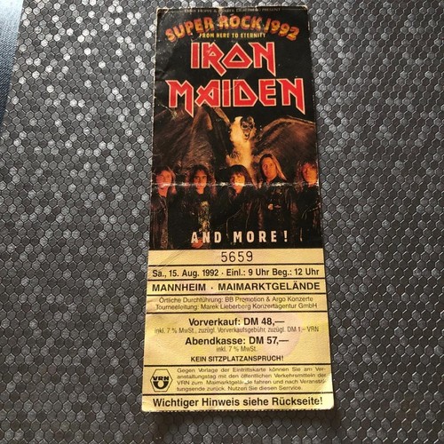 Iron maiden ticket - iron,