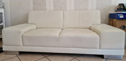 Ledersofa und hocker weiß 2 - und, -hocker