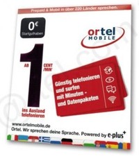 SIM-Karte -  Ortel Prepaid–