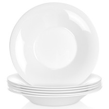 Tiefe Essteller Glas Weiß