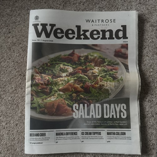 Waitrose weekend newspaper - weekend,