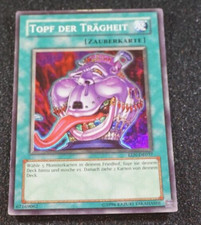 Yugioh TOPF DER TRÄGHEIT , een-de037 super rare deutsch Excellent !