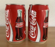 2 Coca-Cola Dosen Sammeldosen Rom Italien , geschlossen voll 0,33 l