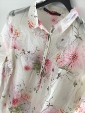 zara tunika XXL creme blumen