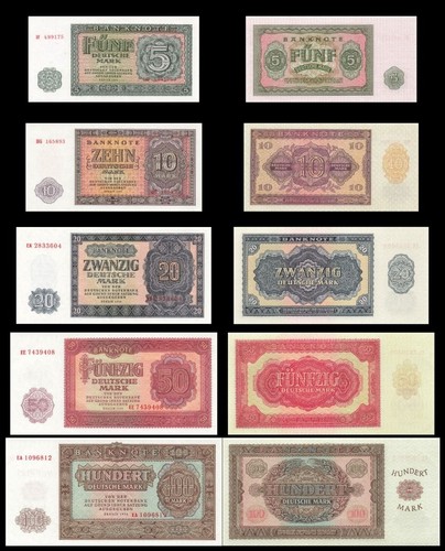 Orig ddr banknoten satz 5 - orig.,