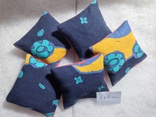 5 x Puppen Kissen für Puppenhaus 8x8cm selbst genäht