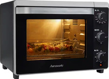 Minibackofen Schwarz mit Grill