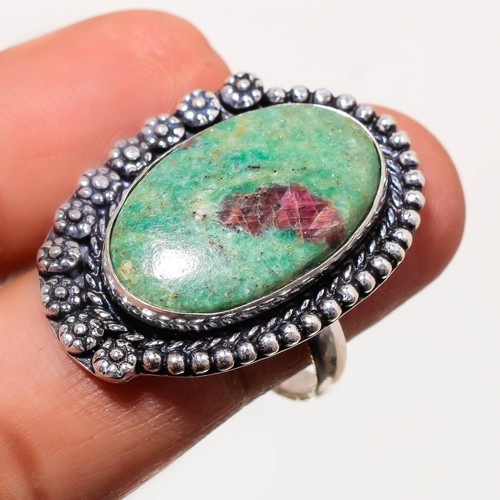 Rubin fuchsite edelstein ring - rubin,