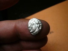 Kelte: unbestimmter AR-Quinar 13,60 mm 1,70 g hübscher Kopf/Pferd (CA5059)