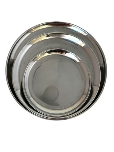 Edelstahl rund thali tablett - rund,