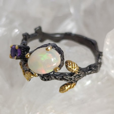 Welo opal heilstein - heilstein, ring