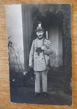 Portrait Foto Förster / Reichsforst / Forst / Jagd / Gewehr / Fernglas um 1920