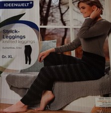 Damen Strick-Leggings grau