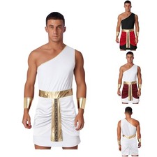 Herren Robe Dress Up Kleid Verkleidung Outfits Ägyptischer Pharao Toga Party