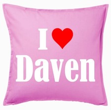 I Love Daven Kissenbezug Pink Ich Liebe Daven 110896