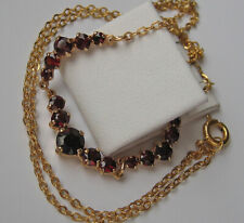 ♦️Antik Gold Kette mit Granat aus 250 Norm Gold Collier Trachten Granate♦️7761